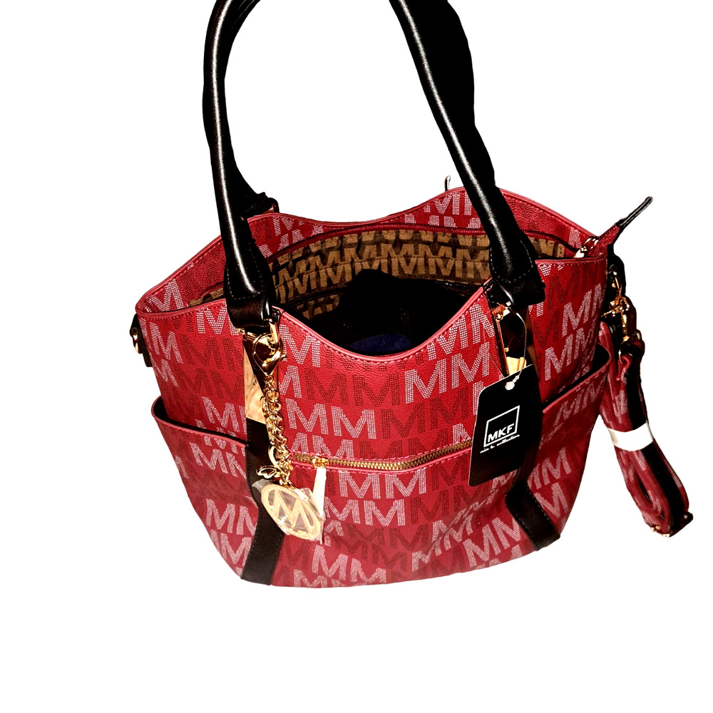 NWT- Gorgeous Cranberry Color Medium Size MKF Signature Purse